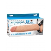 Телесный пустотелый фаллопротез 9’’ Hollow Silicone Strap-On - 24,1 см. - Pipedream - купить с доставкой в Петрозаводске