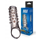 Дымчатая насадка на пенис с выпуклостями - 11 см. - Sex Expert - в Петрозаводске купить с доставкой