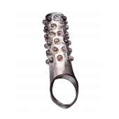 Дымчатая насадка на пенис с выпуклостями - 11 см. - Sex Expert - в Петрозаводске купить с доставкой