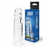 Прозрачная закрытая насадка на член - 15 см. - Sex Expert - в Петрозаводске купить с доставкой