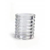 Прозрачная сквозная насадка на пенис с ребрышками - Sex Expert - в Петрозаводске купить с доставкой