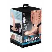 Телесный полый страпон с вибрацией Erection Agents - 24,1 см. - NMC - купить с доставкой в Петрозаводске
