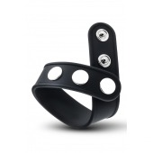 Черное эрекционное кольцо на кнопках - Blush Novelties - в Петрозаводске купить с доставкой