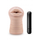 Телесный мастурбатор-ротик Nicole Vibrating Masturbator - Blush Novelties - в Петрозаводске купить с доставкой