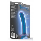 Синяя насадка с гладкой поверхностью Surrender 5.75 Inch Intermediate Pegging Dildo - 14,6 см. - Blush Novelties - купить с доставкой в Петрозаводске
