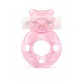 Розовое эрекционное виброкольцо в форме мишки - 1137 - в Петрозаводске купить с доставкой