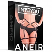 Черные стрепы на бёдра Aneir - Intoyou - купить с доставкой в Петрозаводске