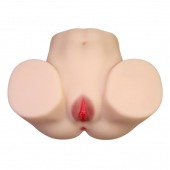 Телесный мастурбатор с 2 любовными отверстиями Olivia - Baile - в Петрозаводске купить с доставкой