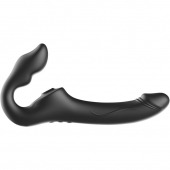 Черный безремневой страпон с 3 моторами - Ibiza - купить с доставкой в Петрозаводске