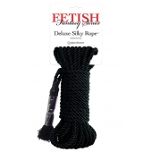 Черная веревка для фиксации Deluxe Silky Rope - 9,75 м. - Pipedream - купить с доставкой в Петрозаводске