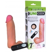 Фаллическая насадка Харнесс UNICOCK 7  с вибрацией - 19 см. - LOVETOY (А-Полимер) - купить с доставкой в Петрозаводске