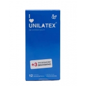 Классические презервативы Unilatex Natural Plain - 12 шт. + 3 шт. в подарок - Unilatex - купить с доставкой в Петрозаводске