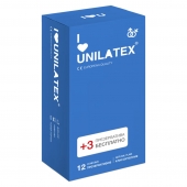 Классические презервативы Unilatex Natural Plain - 12 шт. + 3 шт. в подарок - Unilatex - купить с доставкой в Петрозаводске