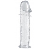 Гладкая прозрачная насадка с усиками под головкой - 12,5 см. - Toyfa Basic - в Петрозаводске купить с доставкой