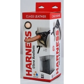 Насадка-фаллоимитатор на кожаных трусиках Harness Ultra Realistic 7  - 18 см. - LOVETOY (А-Полимер) - купить с доставкой в Петрозаводске