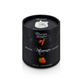 Массажная свеча с ароматом клубники Bougie de Massage Gourmande Fraise - 80 мл. - Plaisir Secret - купить с доставкой в Петрозаводске