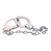 Наручники из металла с длинной цепочкой CHROME HANDCUFFS METAL HANDCUFFS W. KEY - NMC - купить с доставкой в Петрозаводске
