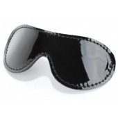 Чёрная лаковая маска на глаза - БДСМ Арсенал - купить с доставкой в Петрозаводске