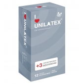 Презервативы с рёбрами Unilatex Ribbed - 12 шт. + 3 шт. в подарок - Unilatex - купить с доставкой в Петрозаводске