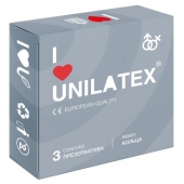 Презервативы с рёбрами Unilatex Ribbed - 3 шт. - Unilatex - купить с доставкой в Петрозаводске