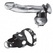 Утяжка для мошонки и пениса Cock Ring With 1  Ball Stretcher And Optional Weight Ring - BlueLine - купить с доставкой в Петрозаводске