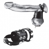 Утяжка на пенис и мошонку Cock Ring With 1.5  Ball Stretcher And Optional Weight Ring - BlueLine - купить с доставкой в Петрозаводске