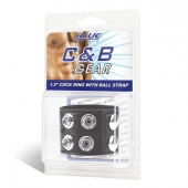 Ремень на член и мошонку 1.5  Cock Ring With Ball Strap - BlueLine - купить с доставкой в Петрозаводске