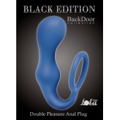 Синее эрекционное кольцо с анальной пробкой Double Pleasure Anal Plug - Lola Games - в Петрозаводске купить с доставкой