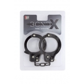 Чёрные наручники из листового металла BONDX METAL CUFFS BLACK - Dream Toys - купить с доставкой в Петрозаводске