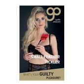 Пластиковая метелочка с красными пёрышками Small Feather Tickler - 32 см. - Blush Novelties - купить с доставкой в Петрозаводске