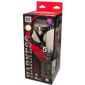 Пояс харнесс премиум класса WOMAN SIMPLEX(S) с 3 черными насадками - LOVETOY (А-Полимер) - купить с доставкой в Петрозаводске