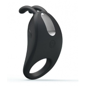 Чёрное эрекционное кольцо с вибрацией Rabbit Vibrator - Baile - в Петрозаводске купить с доставкой