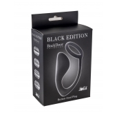 Чёрное эрекционное кольцо с анальной пробкой Button Anal Plug - Lola Games - в Петрозаводске купить с доставкой