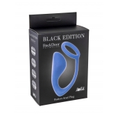 Синее эрекционное кольцо с анальной пробкой Button Anal Plug - Lola Games - в Петрозаводске купить с доставкой