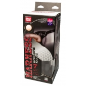 Кожаный пояс харнесс WOMAN LONG премиум класса с 3 насадками - LOVETOY (А-Полимер) - купить с доставкой в Петрозаводске