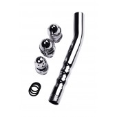 Металлический анальный душ с тремя насадками - ToyFa - купить с доставкой в Петрозаводске