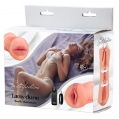 Двусторонний мастурбатор с вибропулей Satisfaction Lucky charm - Lola Games - в Петрозаводске купить с доставкой
