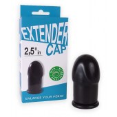 Чёрный латексный удлинитель пениса 2.5 in - Sitabella - в Петрозаводске купить с доставкой