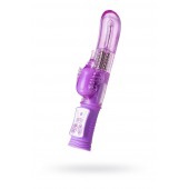 Фиолетовый вибратор High-Tech fantasy с бабочкой для клитора - 22,4 см. - A-toys