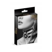Чёрный тройной чокер с большим кольцом - Bijoux Pour Toi - купить с доставкой в Петрозаводске