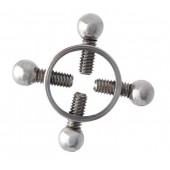 Серебристые зажимы для сосков на винтах - ToyFa - купить с доставкой в Петрозаводске