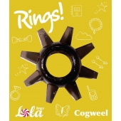 Чёрное эрекционное кольцо Rings Cogweel - Lola Games - в Петрозаводске купить с доставкой