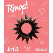 Чёрное эрекционное кольцо Rings Cristal - Lola Games - в Петрозаводске купить с доставкой