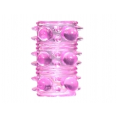 Розовая насадка на пенис Rings Armour - Lola Games - в Петрозаводске купить с доставкой