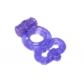 Фиолетовое эрекционное кольцо Rings Treadle с подхватом - Lola Games - в Петрозаводске купить с доставкой