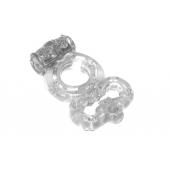 Прозрачное эрекционное кольцо Rings Treadle с подхватом - Lola Games - в Петрозаводске купить с доставкой