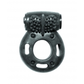 Черное эрекционное кольцо с вибрацией Rings Axle-pin - Lola Games - в Петрозаводске купить с доставкой