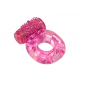 Розовое эрекционное кольцо с вибрацией Rings Axle-pin - Lola Games - в Петрозаводске купить с доставкой
