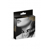 Черный чокер с замком в форме сердца - Bijoux Pour Toi - купить с доставкой в Петрозаводске