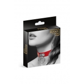 Красный узенький чокер с кольцом - Bijoux Pour Toi - купить с доставкой в Петрозаводске